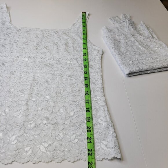 White Lace Tank Top Lace Camisole Wide Straps Lace Top  Sizes M  L  XL - Picture 9 of 11